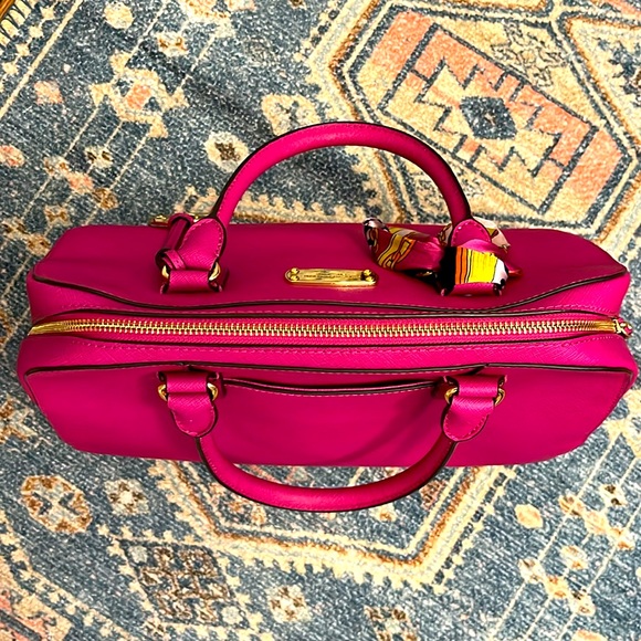 Michael Kors Fuscia / Satchel w/ Twillie, Crossbody Strap & Dustbag. - Picture 8 of 12